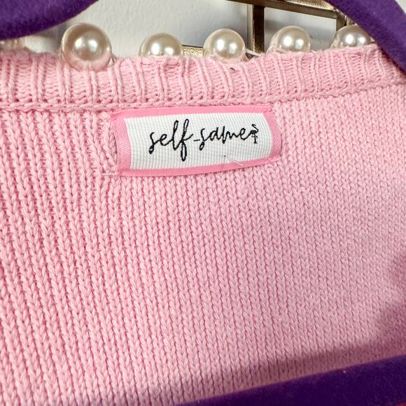 Self-Same Pink Pearl Charlotte Cotton Cardigan Loveshack Fancy - Picture 6 of 16